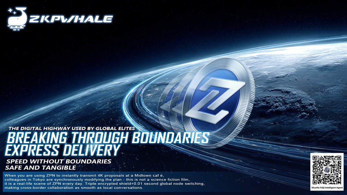 ZKPwhale's tweet image. 🚀 ZPN is your fast lane to the digital future! ⚡️

Experience lightning-fast internet, unbeatable privacy, and global acceleration like never before. 🌍 Join now and unlock a smarter, faster, and more secure online experience! 🔐 

#ZPN #InternetSecurity #FastInternet…