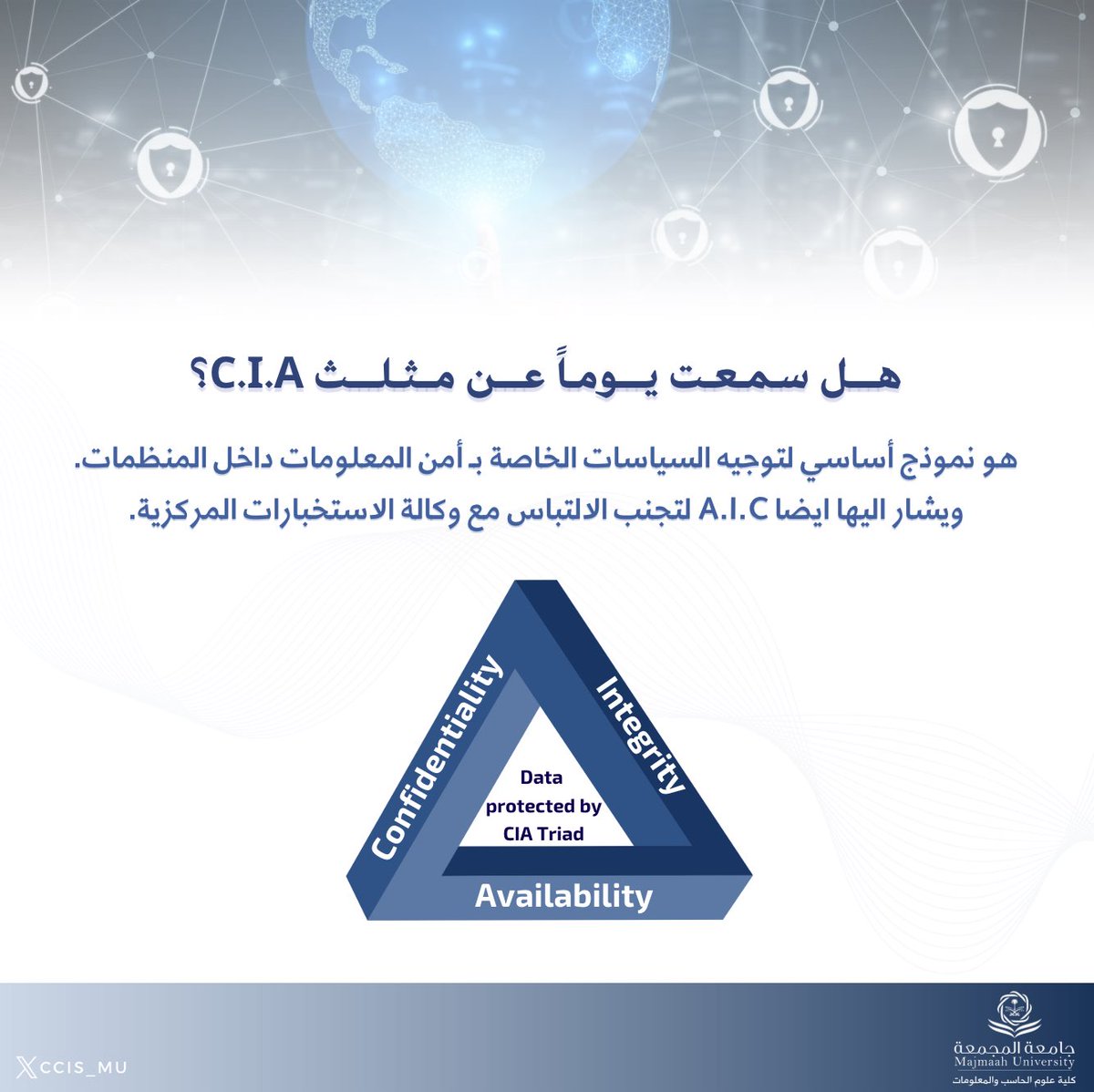 CCIS_MU's tweet image. #جامعة_المجمعة 
#CyberSecurityAwareness 
#كلية_علوم_الحاسب_والمعلومات