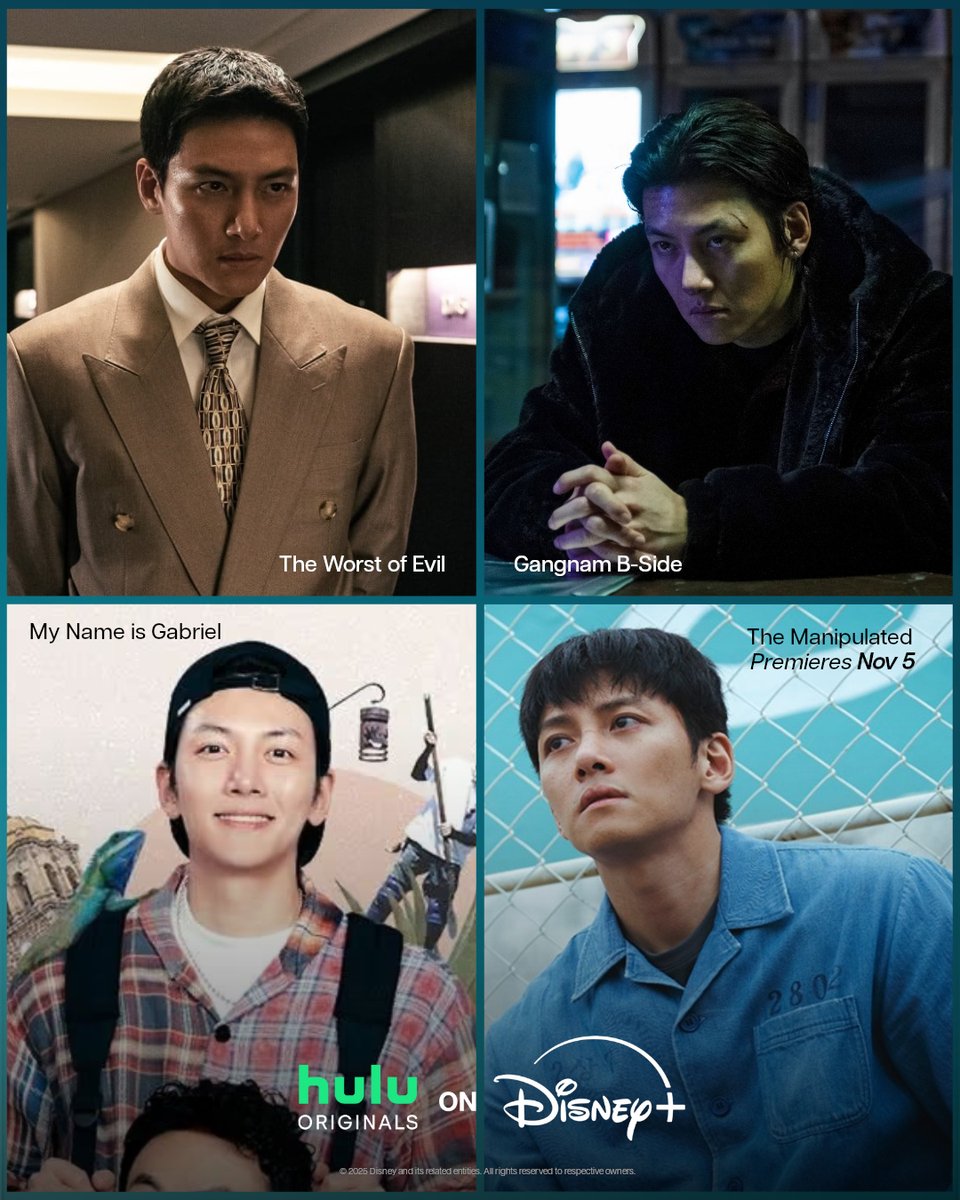 The four faces of Ji Chang Wook 🤩

See him in the new Original series <The Manipulated> available November 5, exclusively on #DisneyPlus SEA

#DisneyPlusKR 
#Star #Hulu
#JiChangWook 
#TheWorstofEvil #GangnamBSide
#MyNameisGabriel #TheManipulated 
#KDrama #KContent