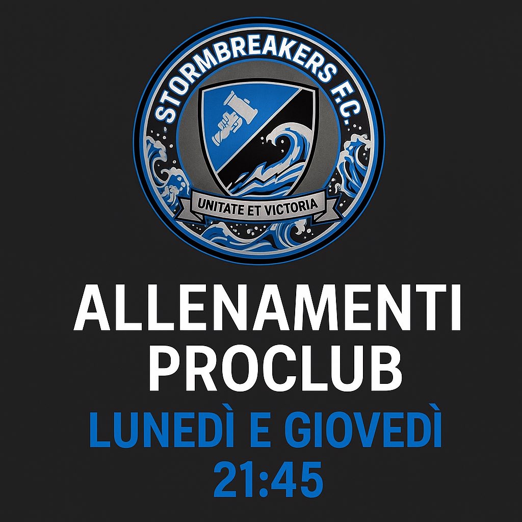 Stasera allenamento Pro club.
Cerchiamo un portiere. 
Competizioni: <a href="/VPLItaly/">VPL Italy 🇮🇹</a> <a href="/ShadowLeagueFC/">Shadow League</a> e SKILLS LEAGUE
Gente seria e rispettosa. 
<a href="/Retweet_Proclub/">🔺• RETWEET •🔺</a> <a href="/pctransfermarkt/">🇮🇹 PRO CLUBS TRANSFERMARKT🔍</a> <a href="/RTAllProClub/">RETWEET ALL PROCLUB</a>