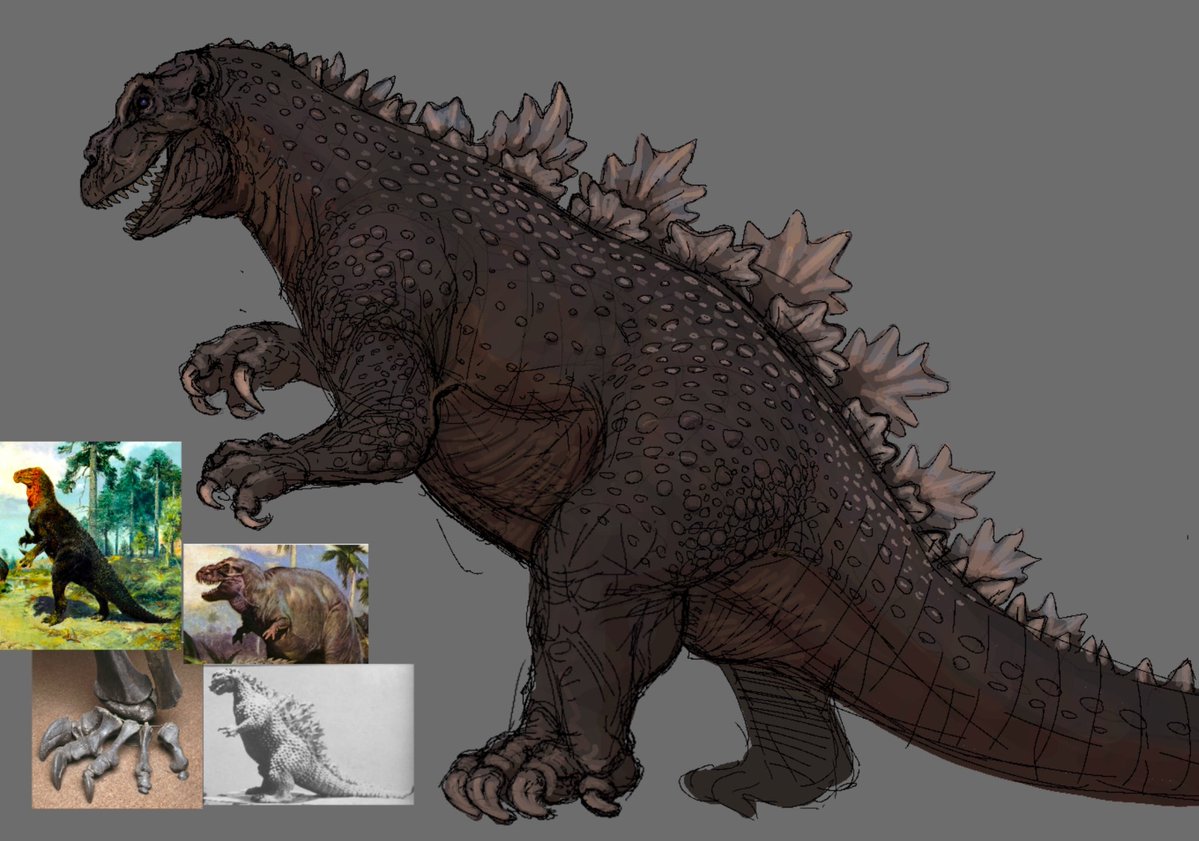 Done some experimenting, here’s a newer Godzilla design. Really took the base inspo of the original goji design and tried to get that retrosaur vibe.