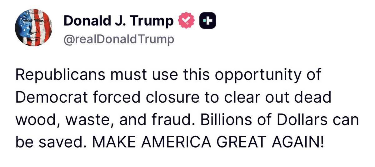 LangmanVince's tweet photo. The government shutdown is the gift that keeps on giving 👏 https://t.co/6cW6XFowSf