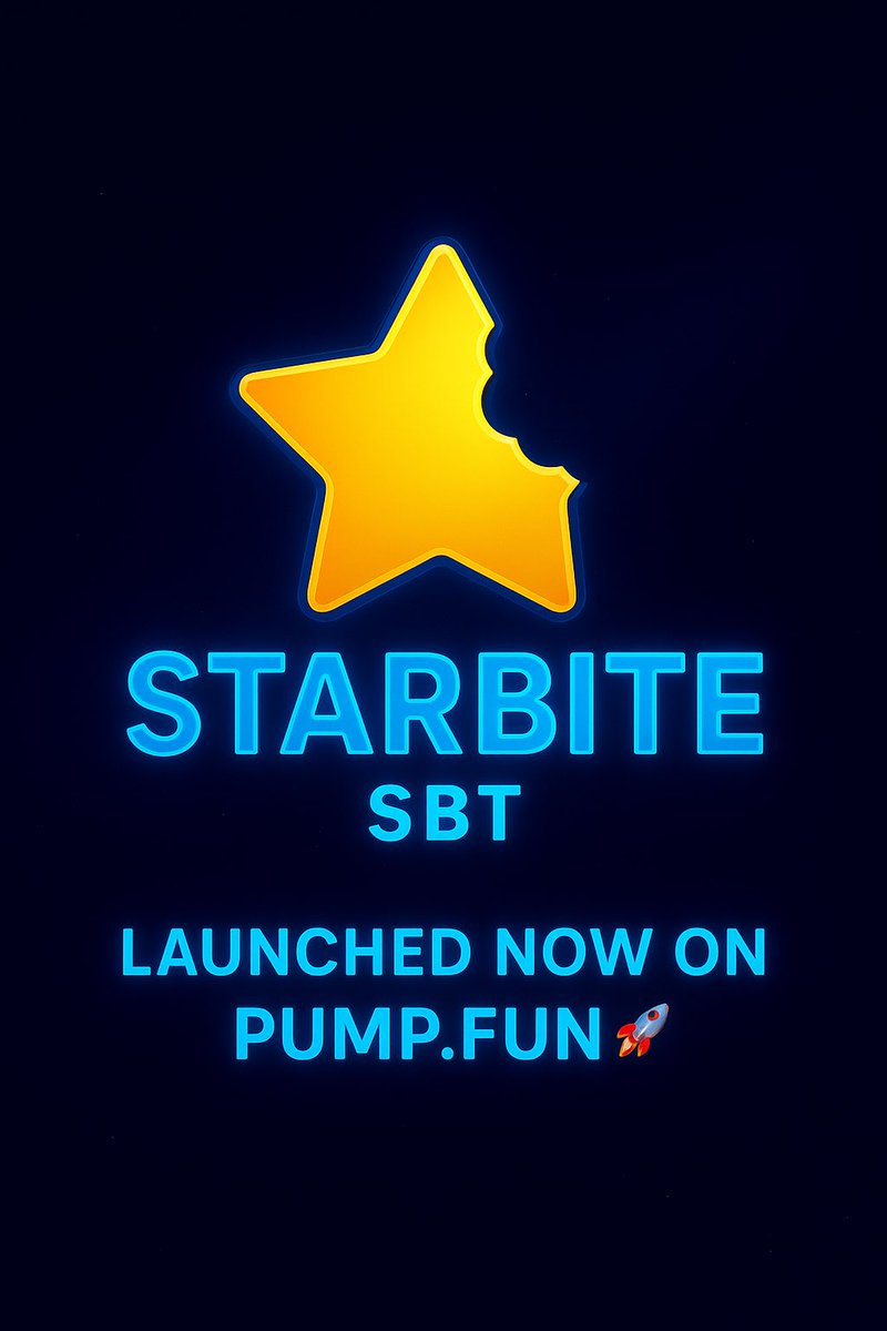 StarBitetoken's tweet image. 🚨JUST DROPPED🚨
They said you can’t BITE the STARS… 🌟
We said: watch us. 😈

StarBite (SBT) is LIVE on Pump.fun 🚀
👉 pump.fun/coin/2KBRXU3wC…

#StarBite #SBT #PumpFun #Solana #MemeCoin