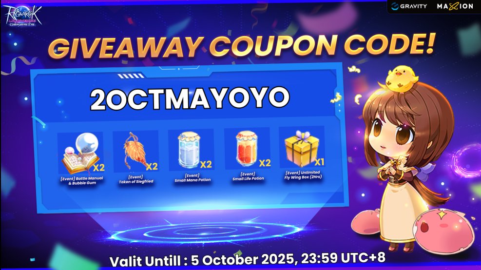 IKqBlockchain's tweet photo. Ragnarok Landverse Genesis
#ROLG Enter the coupon code
2OCTMAYOYO
https://t.co/SirygmRYpg
5OCT
@ROL_Genesis https://t.co/rulZnoNf0q