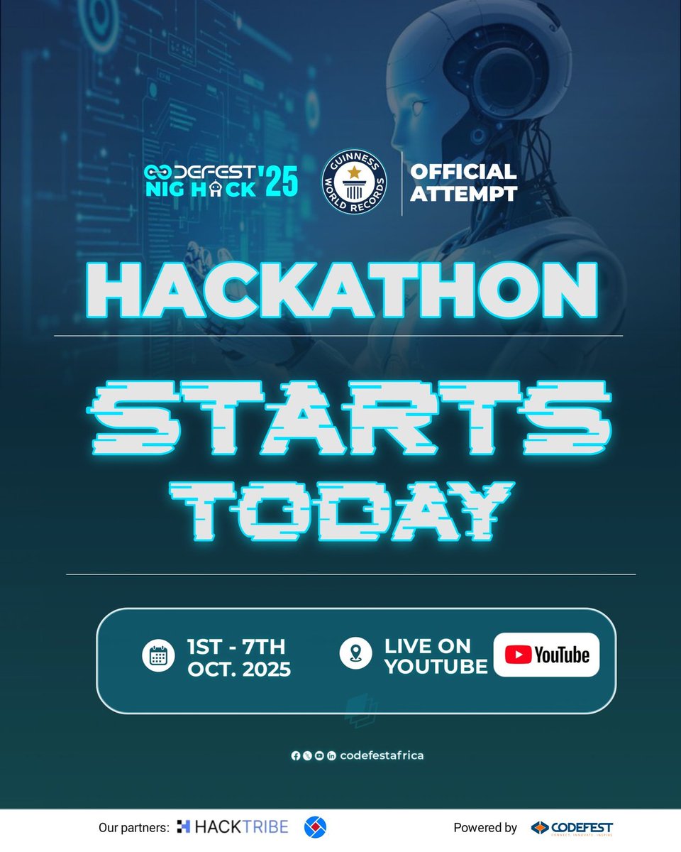 codewithgaji's tweet image. It's finally here....
The moment we've been working hard for. Time to prove that we actually have what it takes to build with Purpose.
Probably one of the biggest Startups is about to be born.
We are building PATHWISE AI for the next 7 days with @codefestng #GuinnesWorldRecord