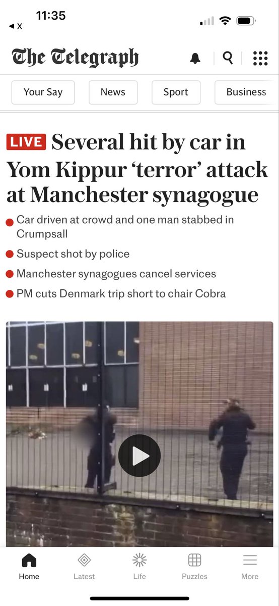 The religion of peace again. 
#Manchester. #YomKippur