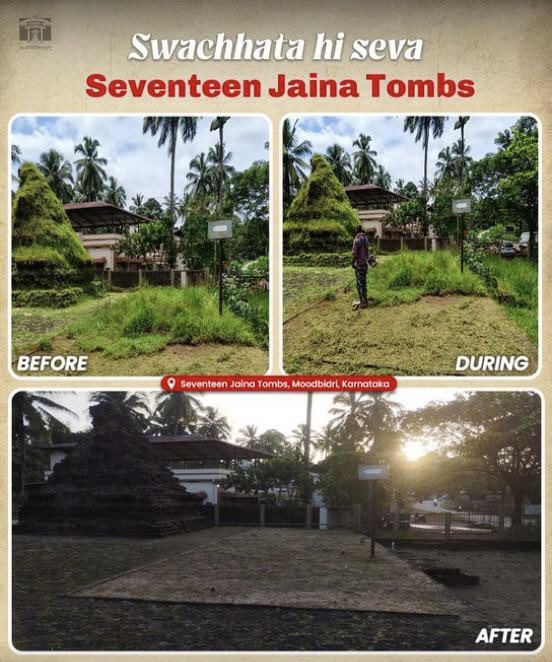 Under the nationwide #SewaParv celebrations, ASI offices are leading #SwachhataHiSewa heritage clean-up drives! ( 1/2 ) 

#CultureUnitesAll