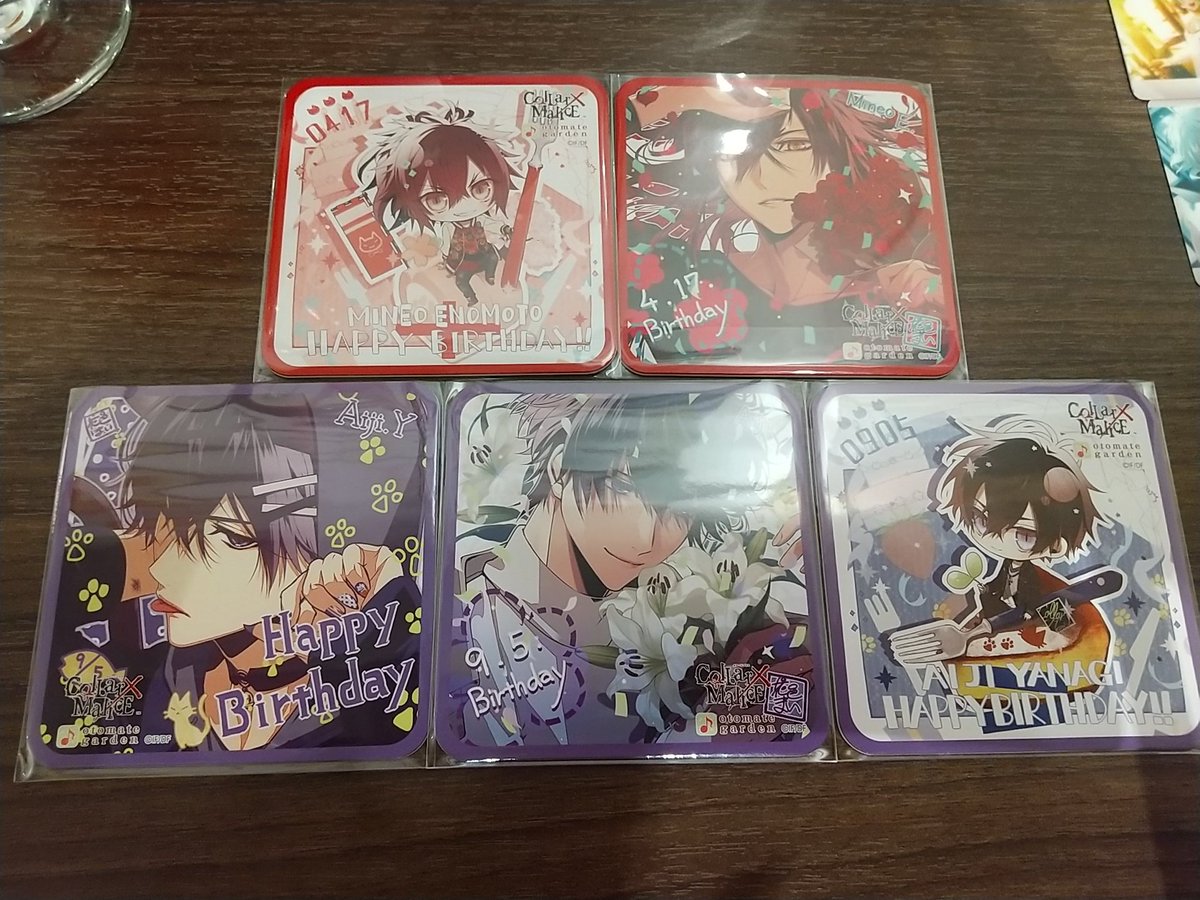Collar×Malice　オトメイト　コースター　コンプリート　バースデー natumecat on X: 
