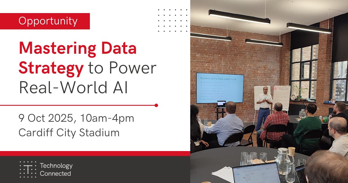 TechnologyConnx's tweet image. ⏳ 1 week to go!
Master your data strategy and unlock AI potential with Sameer Rahman. Walk away with real tools to start delivering results.
🎟️ Find out more and sign up: loom.ly/lt9pBMI