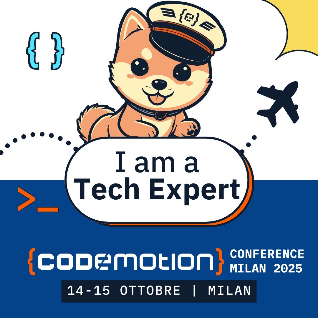 AlessioAcella's tweet image. Quest&apos;anno sarò #CodemotionTechExpert a #CodemotionMilan 

Ci vediamo il 14-15 ottobre per parlare di tecnologia e community. E tu ci sarai? 

Tutti i dettagli qui: conferences.codemotion.com/milan2025/ #CodemotionCommunity

@CodemotionIT