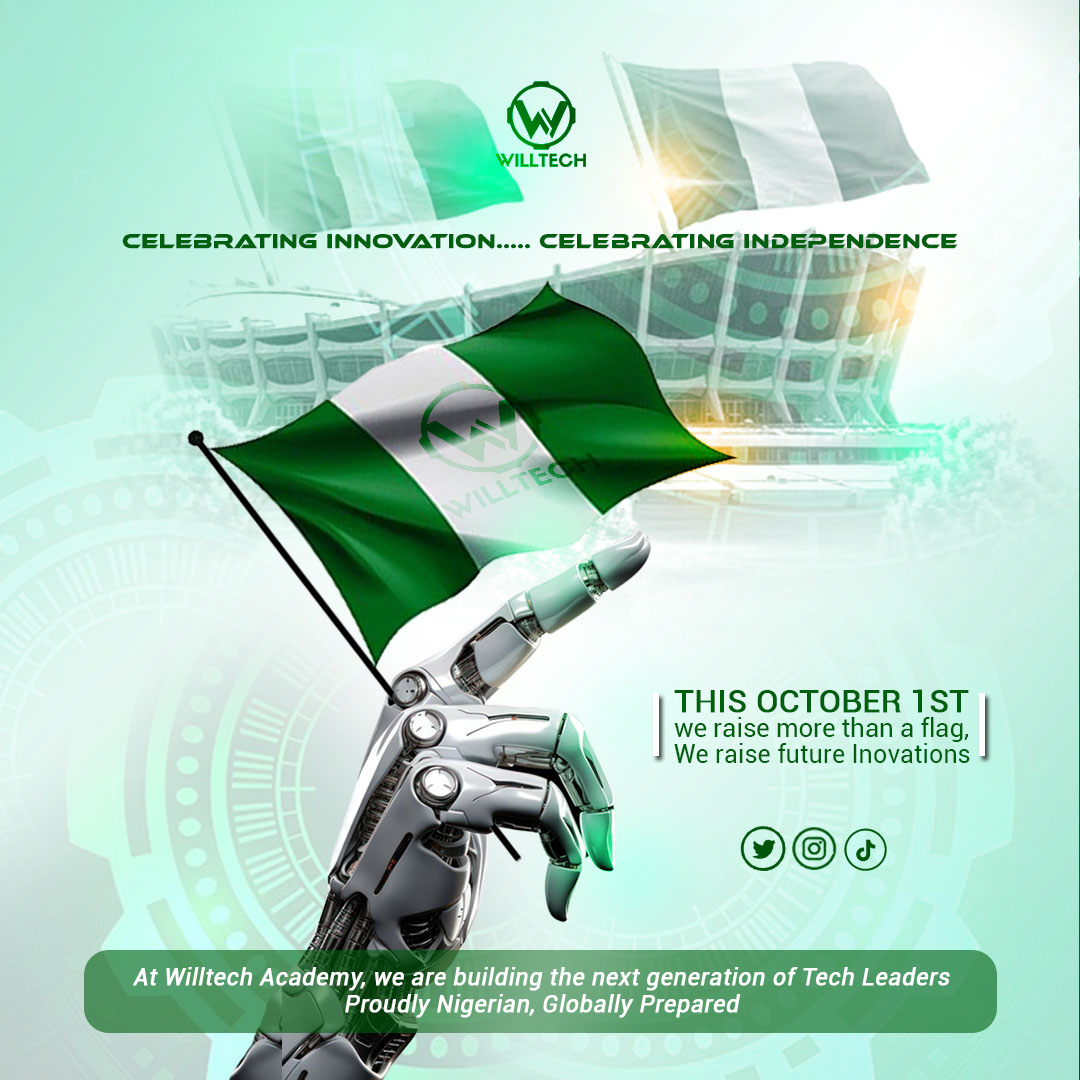 Willtech_Ng's tweet image. Happy independence day....

#NigerianIndependenceDay #HappyIndependenceNigeria #willtechacademy