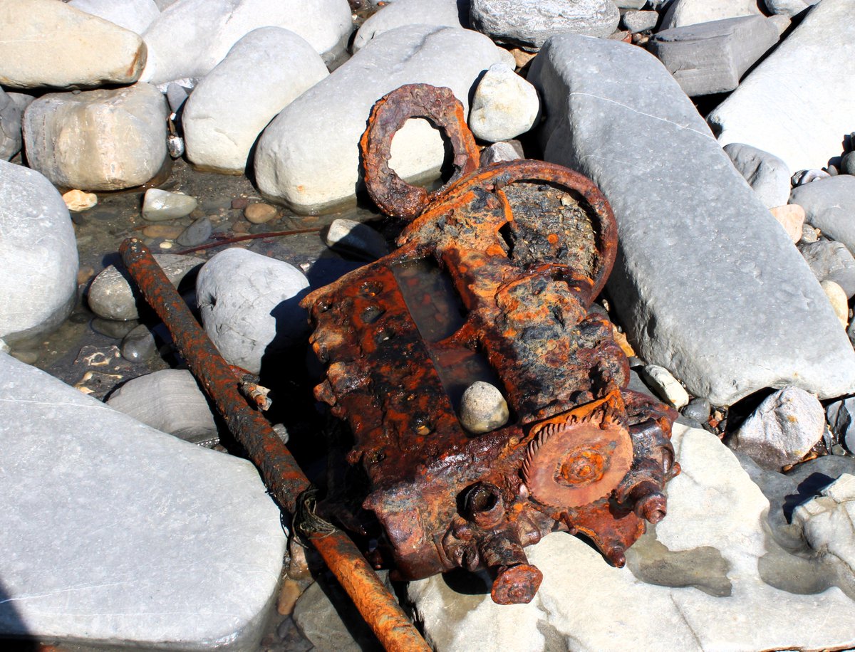 Weekly photo challenge: rusty <a href="/pmj_photos/">father and son | amateur photographers</a>  #PMJWeeklyChallenge Old engine on the beach at Charmouth