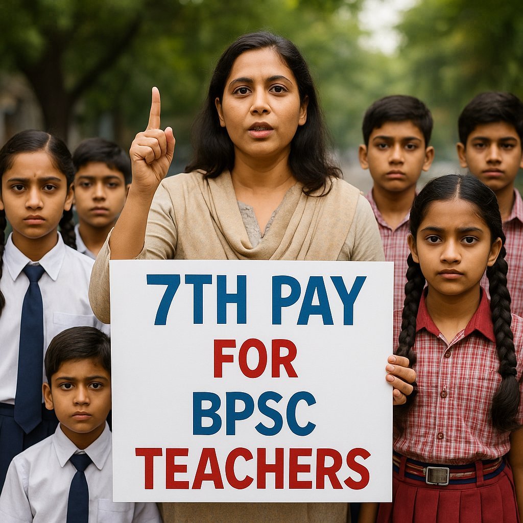 जब वेतन सबका बढा तो फिर BPSC जैसे आयोग से भर्ती करके चाइनीज वेतन क्यों?
सम्मानजनक  पे लेवल देकर राज्य में शिक्षकों को सम्मानित किजिए महोदय ताकि गुणवत्तापूर्ण शिक्षा वास्तव में सुनिश्चित हो सके।
<a href="/NitishKumar/">Nitish Kumar</a> <a href="/officecmbihar/">CMO Bihar</a> <a href="/samrat4bjp/">Samrat Choudhary</a>  <a href="/VijayKrSinhaBih/">Vijay Kumar Sinha</a> <a href="/sunilkbv/">Sunil Kumar</a> <a href="/Team_BRVAS/">बिहार राज्य विद्यालय अध्यापक संघ (BRVAS)</a>