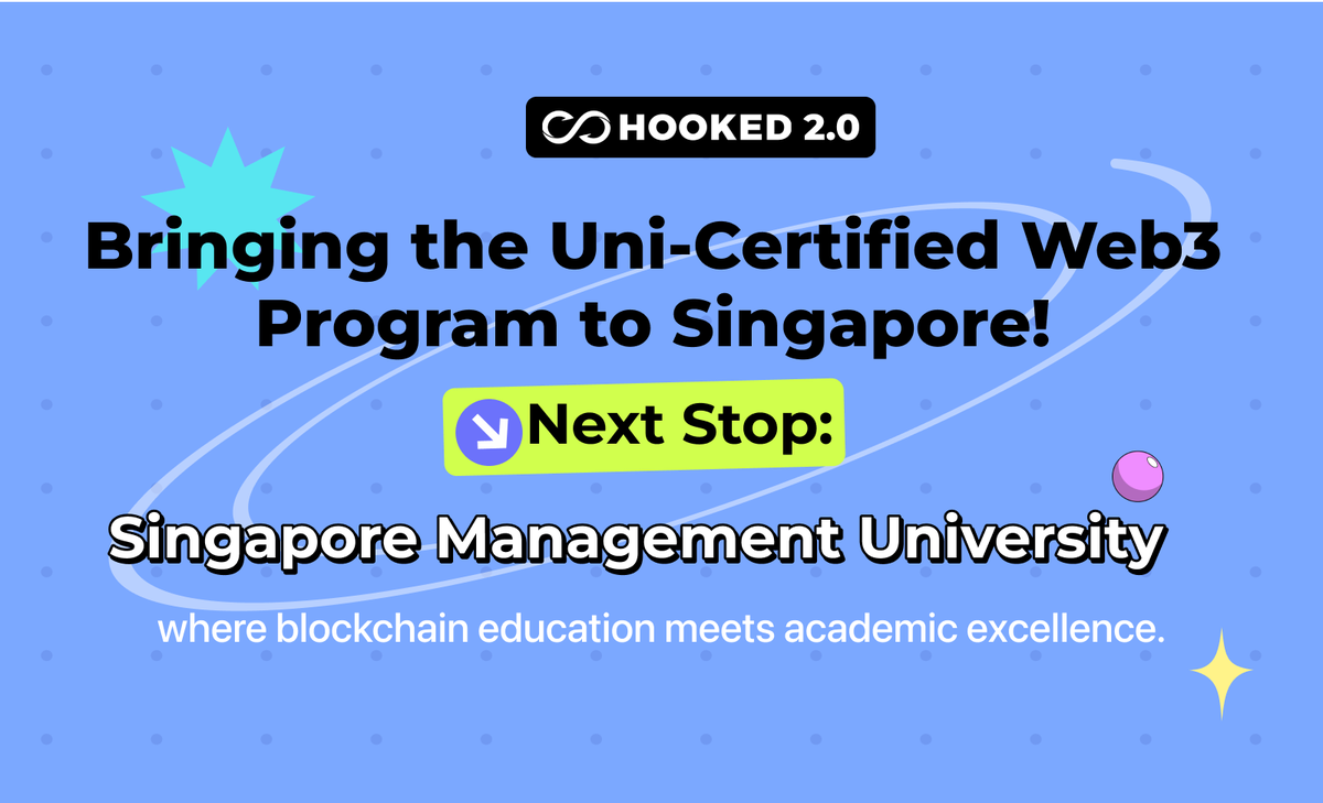 HookedProtocol's tweet image. #NewEraofHOOKED #HookedUniCerts
📍 Spotlight on SMU × Hooked Uni-Certs Program!
Singapore Management University (SMU) — one of Asia’s leading universities for business, management, and innovation.
SMU students will soon access university-accredited blockchain courses designed…