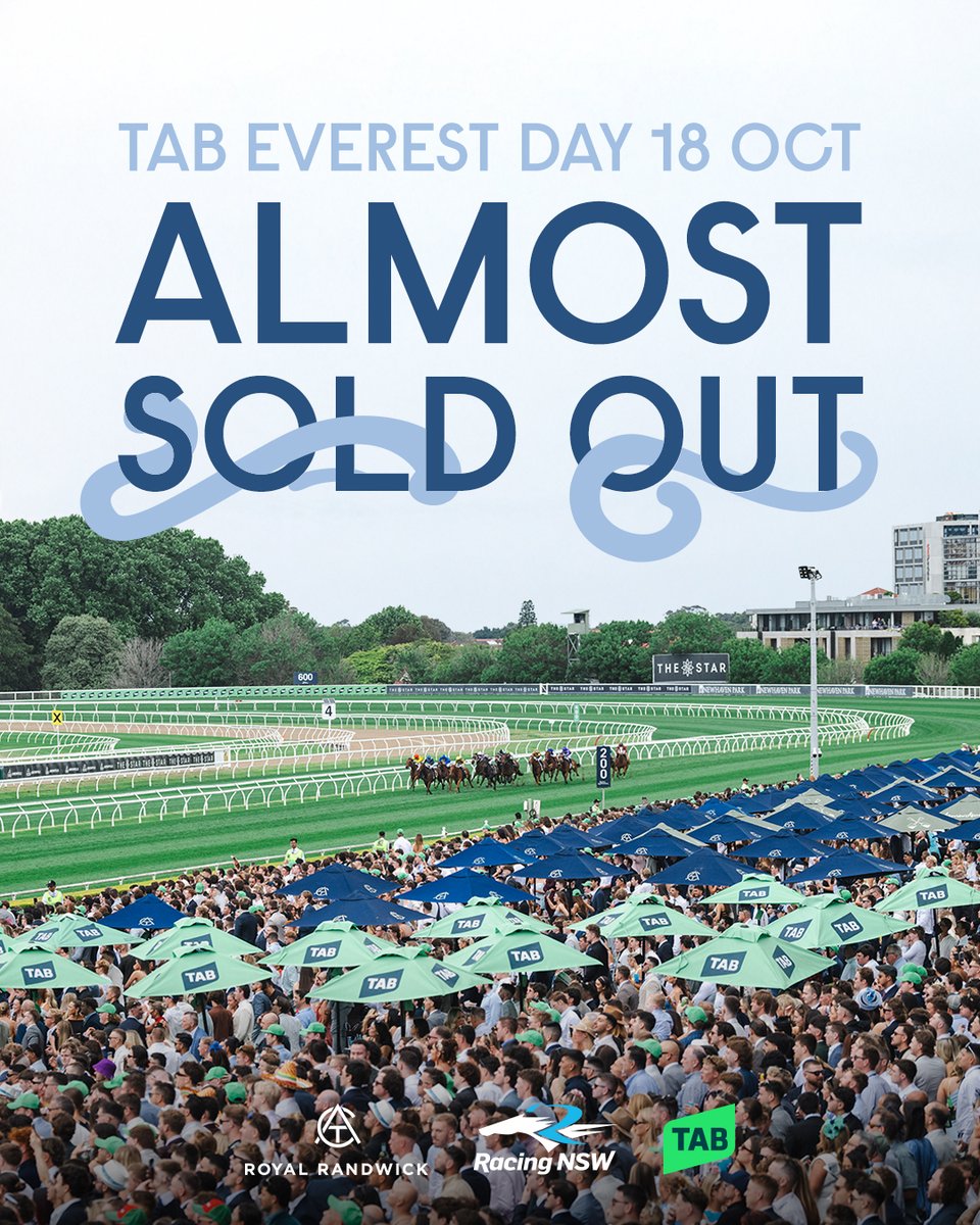 With only limited tickets remaining don't miss your chance to attend the pinnacle day of the Sydney Everest Carnival. @Racing_NSW | <a href="/tabcomau/">TAB</a> 

Tickets 🎟️ bit.ly/3GtYTXD