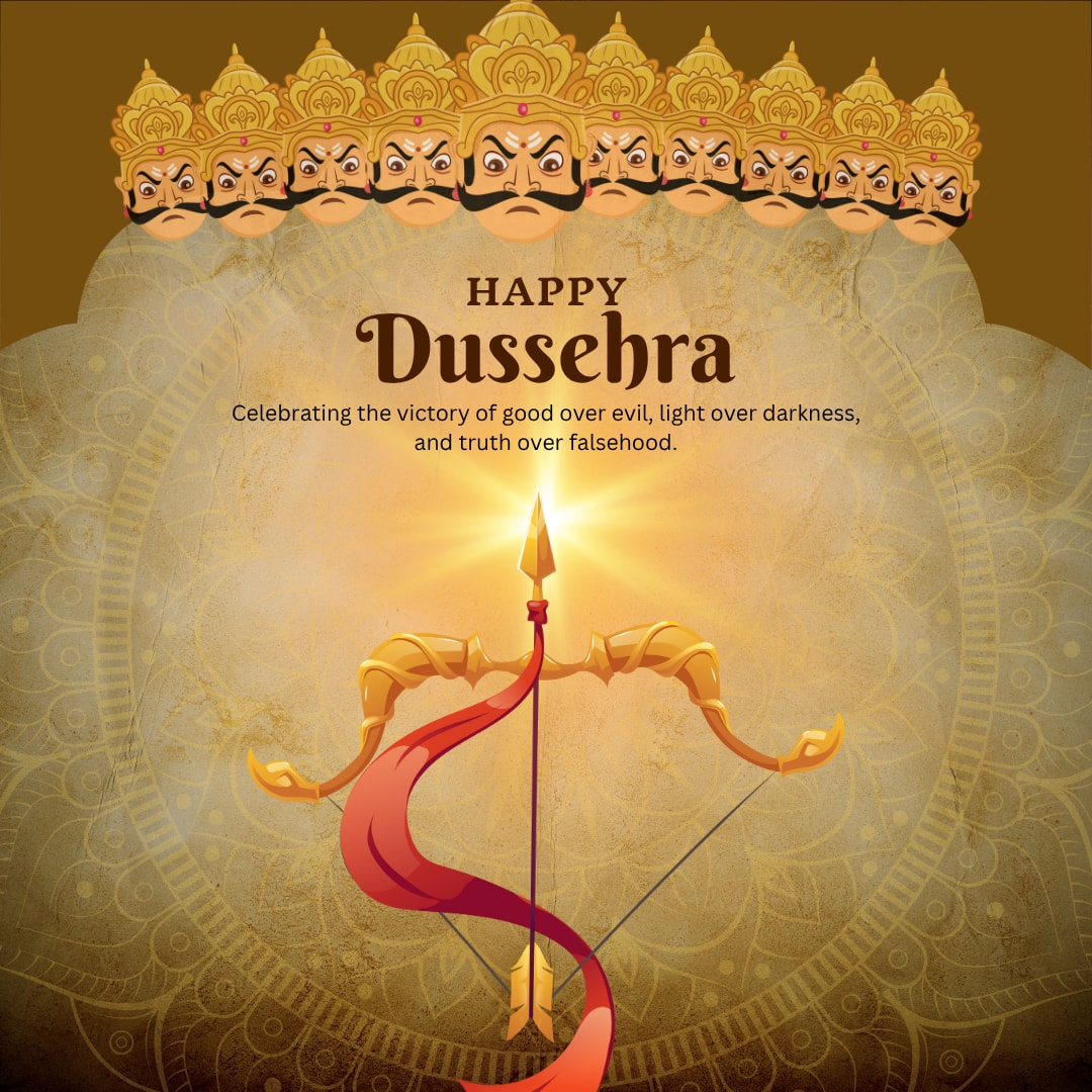 rpathak491's tweet photo. Wishing U success, prosperity, and positivity on the occasion of Dussehra. May the triumph of good over evil inspire new beginnings and continued growth in every aspect of life. Warm wishes to you and your family on this auspicious day #HappyDussehra #Dussehra #happydussehra2025 https://t.co/JilgcHtrFp