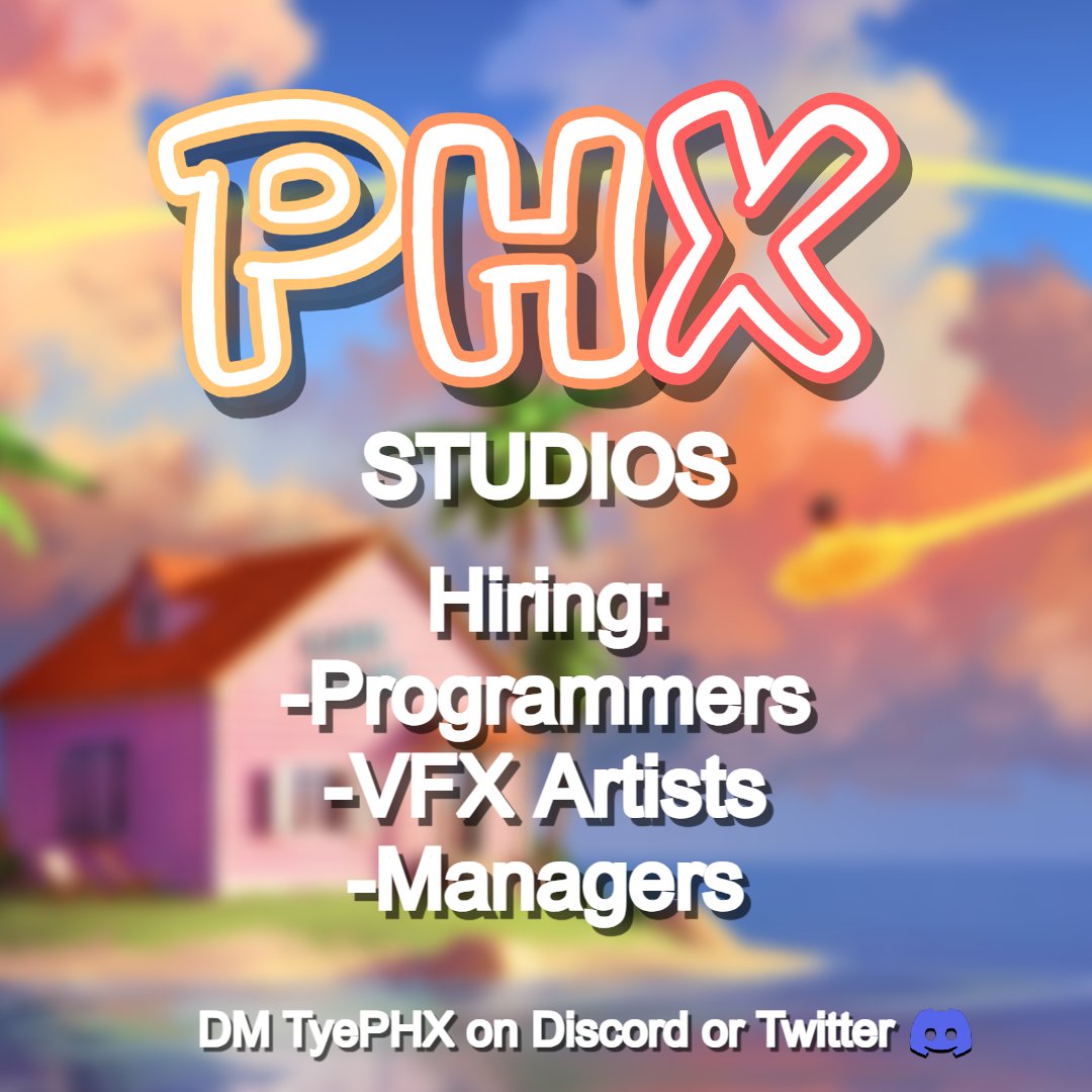 TyePHX's tweet image. DM me!

#Roblox #RobloxDev #Lua #VFX #Hiring
