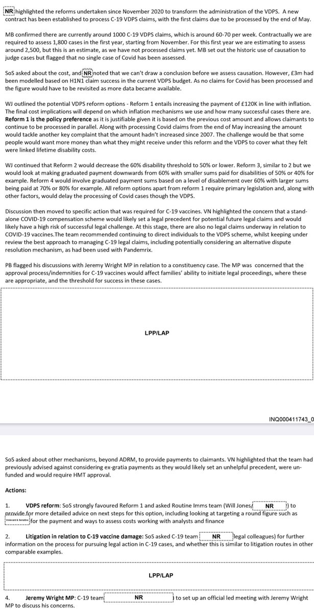 VIBUK_Official's tweet photo. ⚠️A newly released email from the @covidinquiryuk reveals the  Conservative govt knew the Vaccine Damage Payment was not fit for purpose!!!!!

The Bottom Line:
They knew—
• Claims were coming in fast
• Families would face long delays
• £120k was outdated & inadequate
• The system was unfair

But instead of urgent reform, they chose to protect the Treasury & manufacturers—leaving the vaccine injured & bereaved to carry the burden alone.😞

@WesStreeting @darrenpjones @DHSCgovuk
@hmtreasury
@Keir_Starmer — the last govt chose to do nothing!!!

Will this government act and finally give the vaccine injured and bereaved the support we need and deserve❓❓️❓️

VDPS
TOO LITTLE 
TOO LATE
TO TOO FEW

https://t.co/EJKfpNAvSP