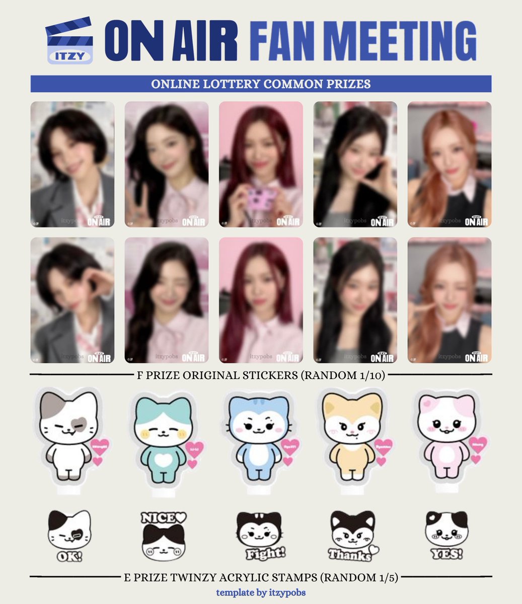 📡 ITZY 4TH FAN MEETING ON AIR UP STORE online lottery F prize