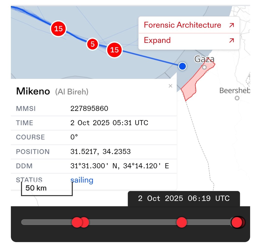 xannahmaji's tweet photo. The number of the intercepted boats are increasing, while a boat is about to break the siege. https://t.co/8ogzeSDHRs