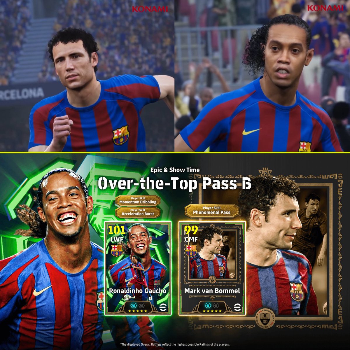 ef_tribe's tweet image. ✨Epic & Showtime Magic!⚡️
Ronaldinho 🎩🔥 + Van Bommel 💪🎯 = Over-the-Top Pass B perfection! ⚽️✈️
#eFootball2026 | #eFootballHUB