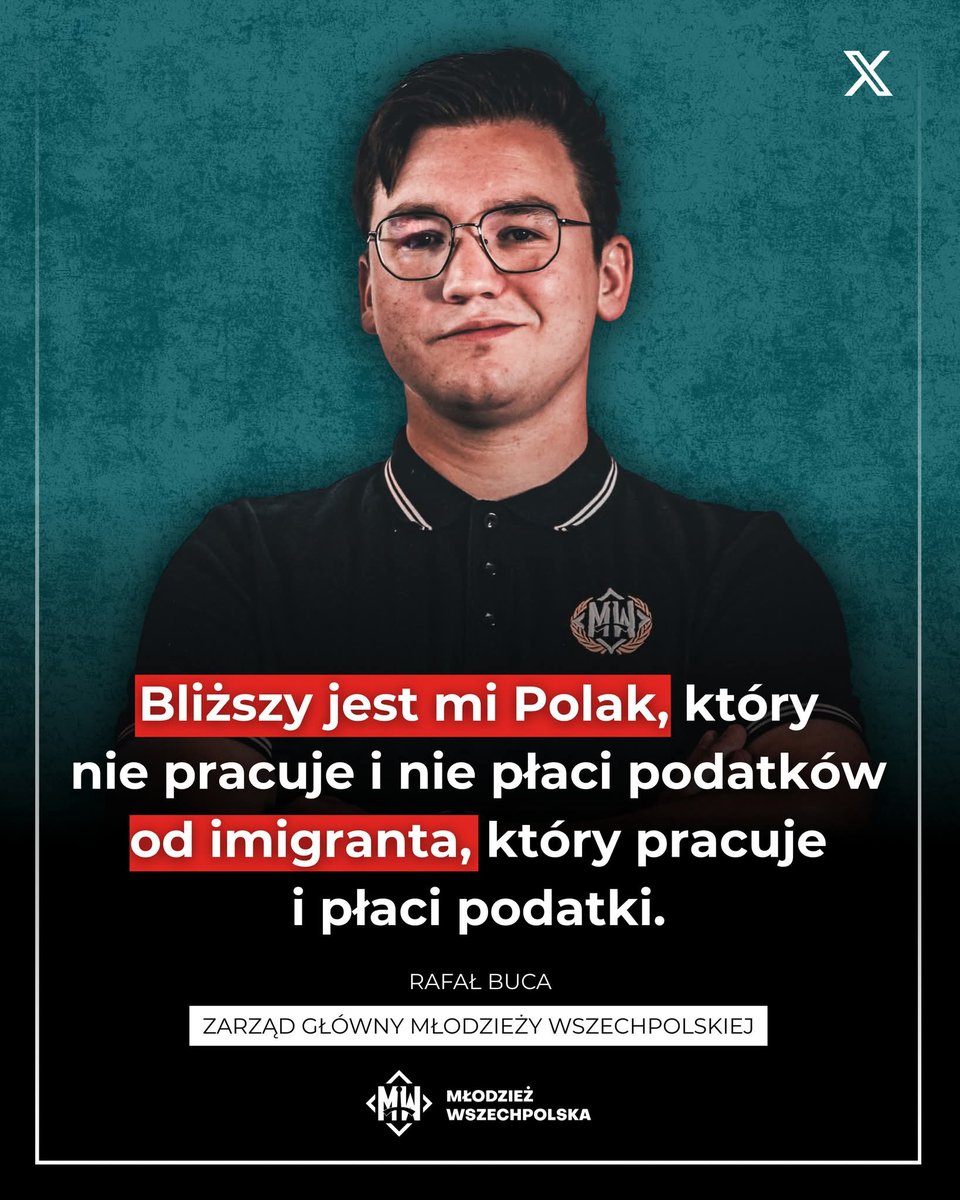 <a href="/pio_tru/">Piotr Trudnowski</a> Szlak przetarł, choć w nieco innym obszarze, Kolega <a href="/Rafal_Buca/">Rafał Buca 🇵🇱</a> z <a href="/MWszechpolska/">Młodzież Wszechpolska</a>.
W tego typu sprawach bliższy jest nam zawsze Polak. Nawet taki jak <a href="/f_sterczewski/">Franek Sterczewski</a>.