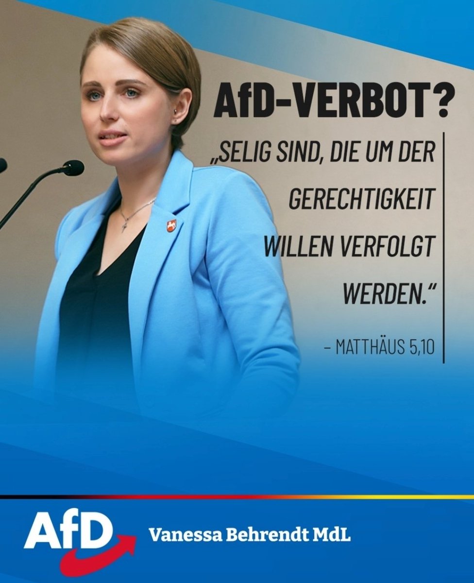 ++ Wahrheit lässt sich nicht verbieten! ++

Die AfD verbieten? Wer das fordert, hat das Spielfeld des fairen Wettbewerbs verlassen. Dabei geht es um mehr als nur die Eliminierung des stärksten Konkurrenten: Es geht um die Verhinderung eines patriotischen und christlichen