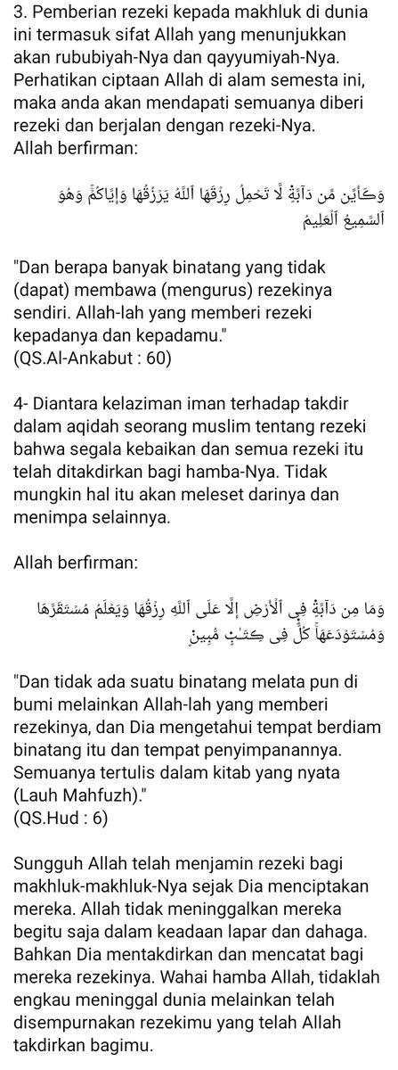 jwtsover's tweet photo. 10 AQIDAH MUSLIM TENTANG REZEKI

Sumber: Ustadz Abdurrahman Thoyyib hafidzahullahu 
https://t.co/lPpjORsJgg https://t.co/1g6DSpu2Kw