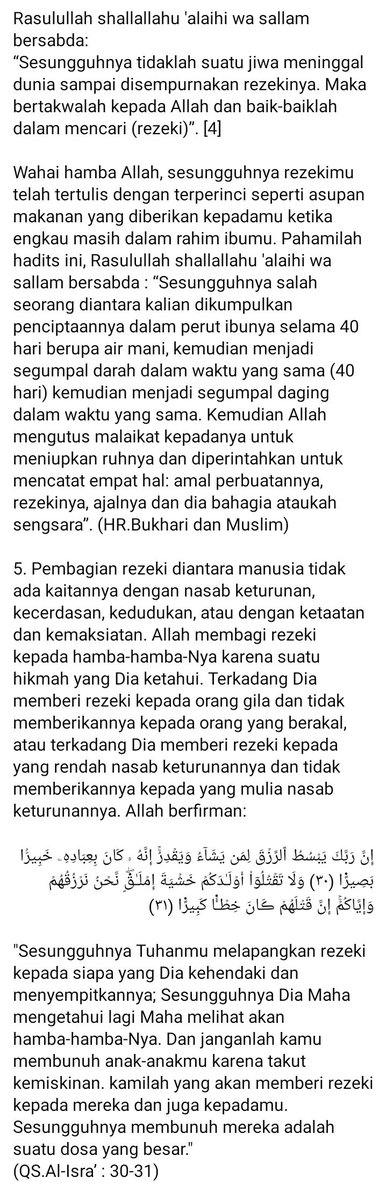 jwtsover's tweet photo. 10 AQIDAH MUSLIM TENTANG REZEKI

Sumber: Ustadz Abdurrahman Thoyyib hafidzahullahu 
https://t.co/lPpjORsJgg https://t.co/1g6DSpu2Kw