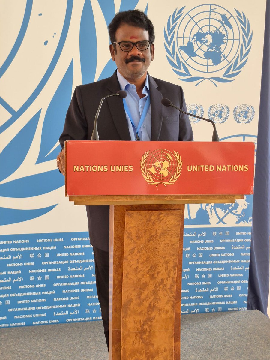 SivakumarState's tweet image. இன்று ஜெனிவாவில் நடைபெற்ற ஐக்கிய நாடுகளின் மனித உரிமைகள் குழுமத்தின் 60வது அமர்வில் பசுமை தாயகம் சார்பில் கலந்து கொண்டு ஈழ தமிழர்களுக்காக நீதி வேண்டி ...