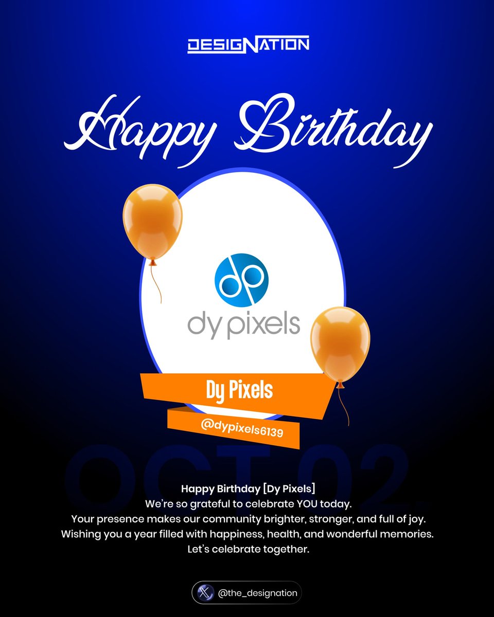Happy birthday to <a href="/dypixels6139/">Dy pixels</a>, one of our own at DesigNation 🎊

Thank you for contributing to the growth of the community. You have been a valuabe addition.  

We wish you a prosperous year ahead 💙🧡

P:S He's the head of our design team at DesigNation 😄