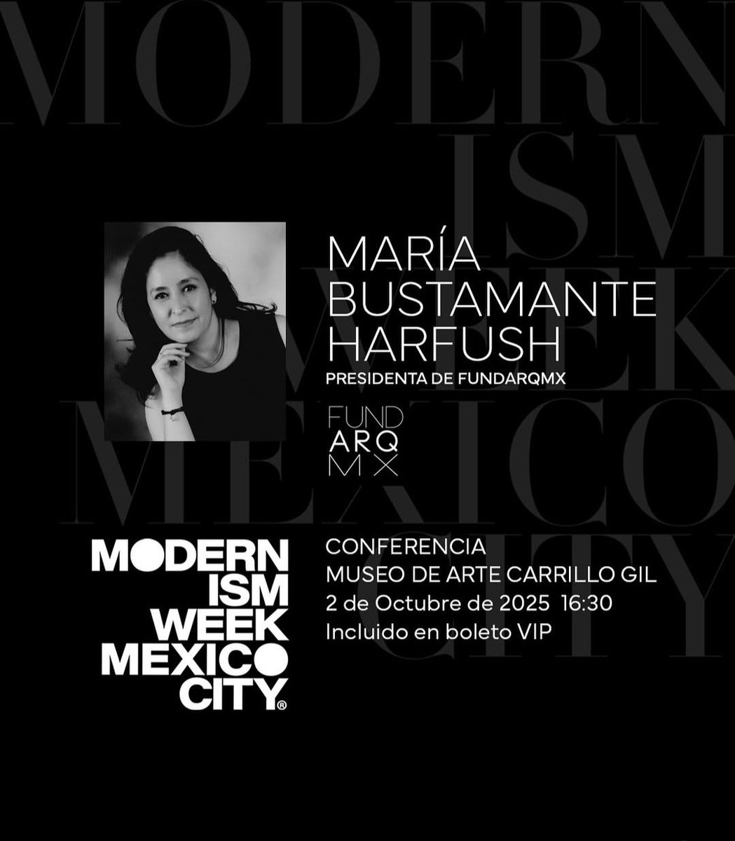 CronistasCDMX's tweet image. Mañana nuestra presidenta María Bustamante Harfush conversará sobre la importancia de proteger nuestro #patrimonio #arquitectonico #moderno

En el #museocarrillogil #modernismweekmexicocity