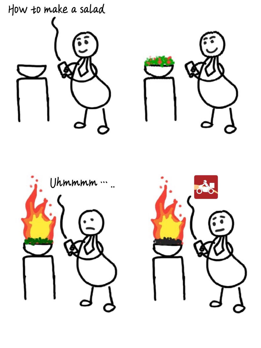 Graphics designer: out.
Marketing: ‘don’t worry, we got this.’
Result: a burning salad. 🥗🔥😂 #afridelivery