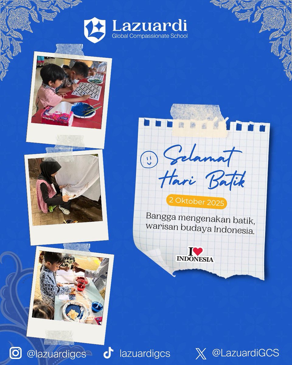 Selamat memperingati Hari Batik Nasional, Lazuardians✨