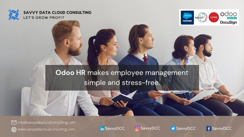 SavvyDCC's tweet image. Odoo HR makes employee management simple and stress-free.
#SavvyDataCloudConsulting #Odoo #OdooExperts #OdooPartner #OdooUAE #OdooHR #HumanResources #EmployeeManagement #Payroll #Recruitment #OdooERP