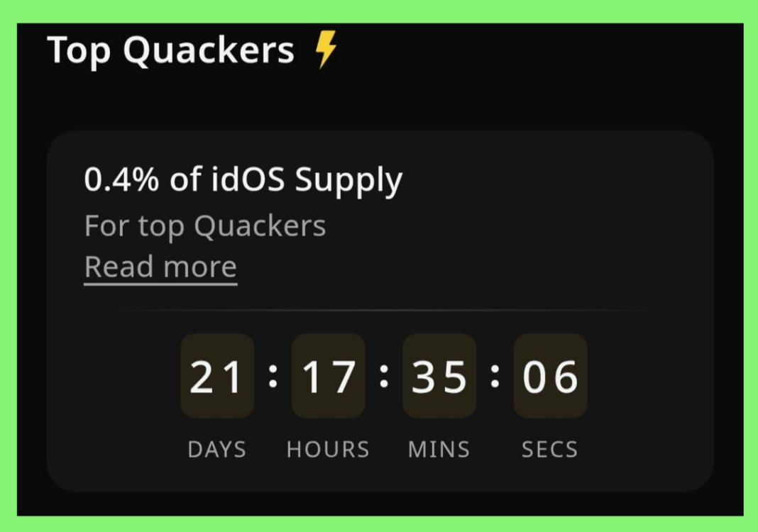 Samtopexchange's tweet image. You can't be unlucky for 365 days
You have 21 days to get positioned on @idOS_network before epoch 1 snapshot 📸
Lock in on idOS now
gidOS 💚