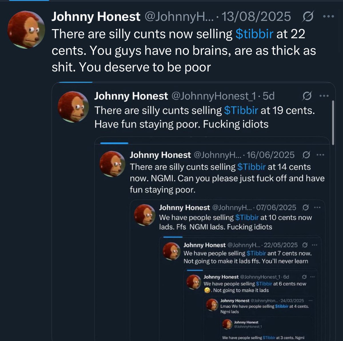 Johnny Honest tweet media