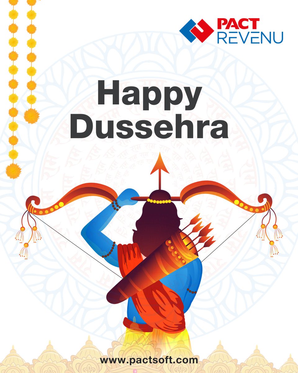 pacterpsolution's tweet image. This Dussehra, let’s be inspired by the victory of truth, courage, and righteousness.
At PACT, we wish you strength, positivity, and endless success in every journey.
Happy Dussehra!
#Dussehra #Celebration