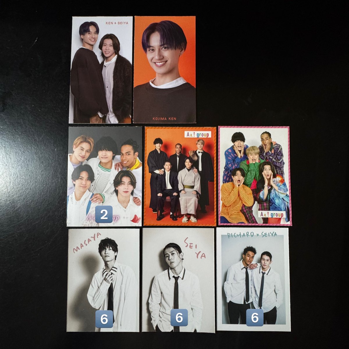 Snow_9_m_'s tweet photo. **
【譲】 Aぇ!group

両面同じグループの厚紙です｡

"【譲】デビュー組"の方にも
在庫ありますのでご確認ください｡

画像3･4枚目 裏表です◎
※同じ場所とは限りません｡

⭐️マーク
︎ ↪︎ おまけとして同封可能です◎

 #未玖_厚紙在庫
 #厚紙交換
** https://t.co/j09L4vuHyF