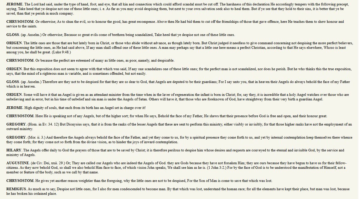 Michael65413248's tweet image. 2-Oct-25 #MassReadings bible.usccb.org/bible/readings…
Saints&apos; Commentaries
#Matthew18:10 #CatenaAurea ecatholic2000.com/catena/untitle…
Jesus had bid them to cut off friendships of those that gave offence, here He teaches them to shew honour &amp;amp; service to the saints. #StJohnChrysostom
Extracts⬇️