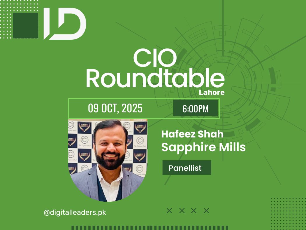 We are pleased to welcome Hafeez Shah, CIO of sapphire mills , as a panellist for the CIO Roundtable. With his expertise in technology strategy and digital advancement, Hafeez will share valuable insights on how CIOs can strengthen resilience and drive innovation in today’s
