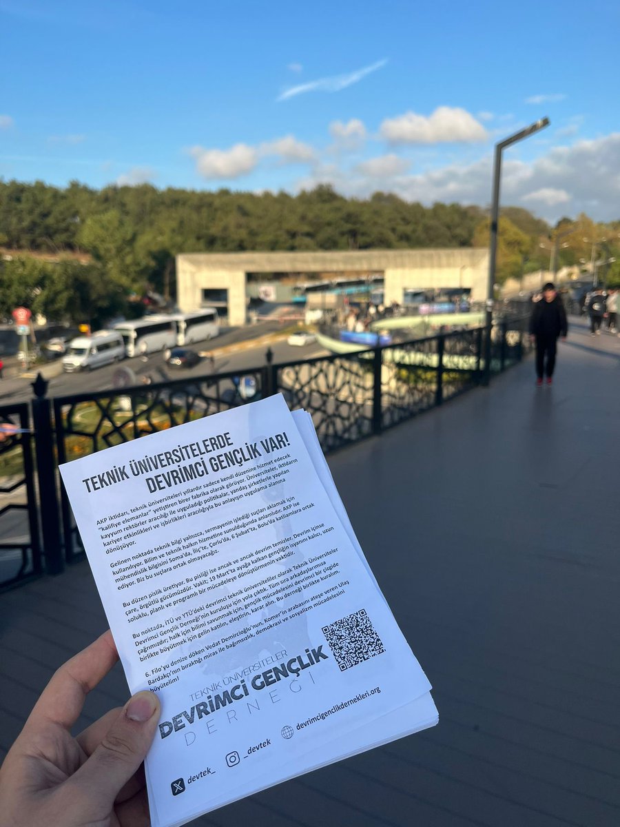devtek_'s tweet image. 📍 YTÜ Davutpaşa

Sermaye için değil halk için mühendisliği birlikte savunalım, gençlik mücadelesini devrimci bir çizgide büyütelim. Bu derneği birlikte kuralım!