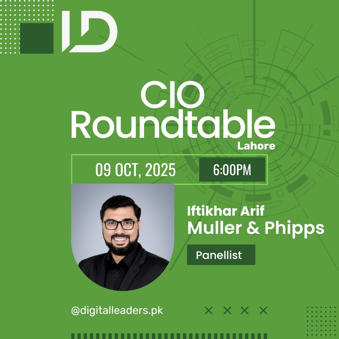 We are delighted to welcome Iftikhar Arif, Director of Information Technology of <a href="/muller_phipps/">Muller & Phipps</a>  Pakistan Pvt Ltd, as a distinguished panellist for the CIO Roundtable. With his extensive expertise in technology and enterprise solutions, Iftikhar will share valuable perspectives