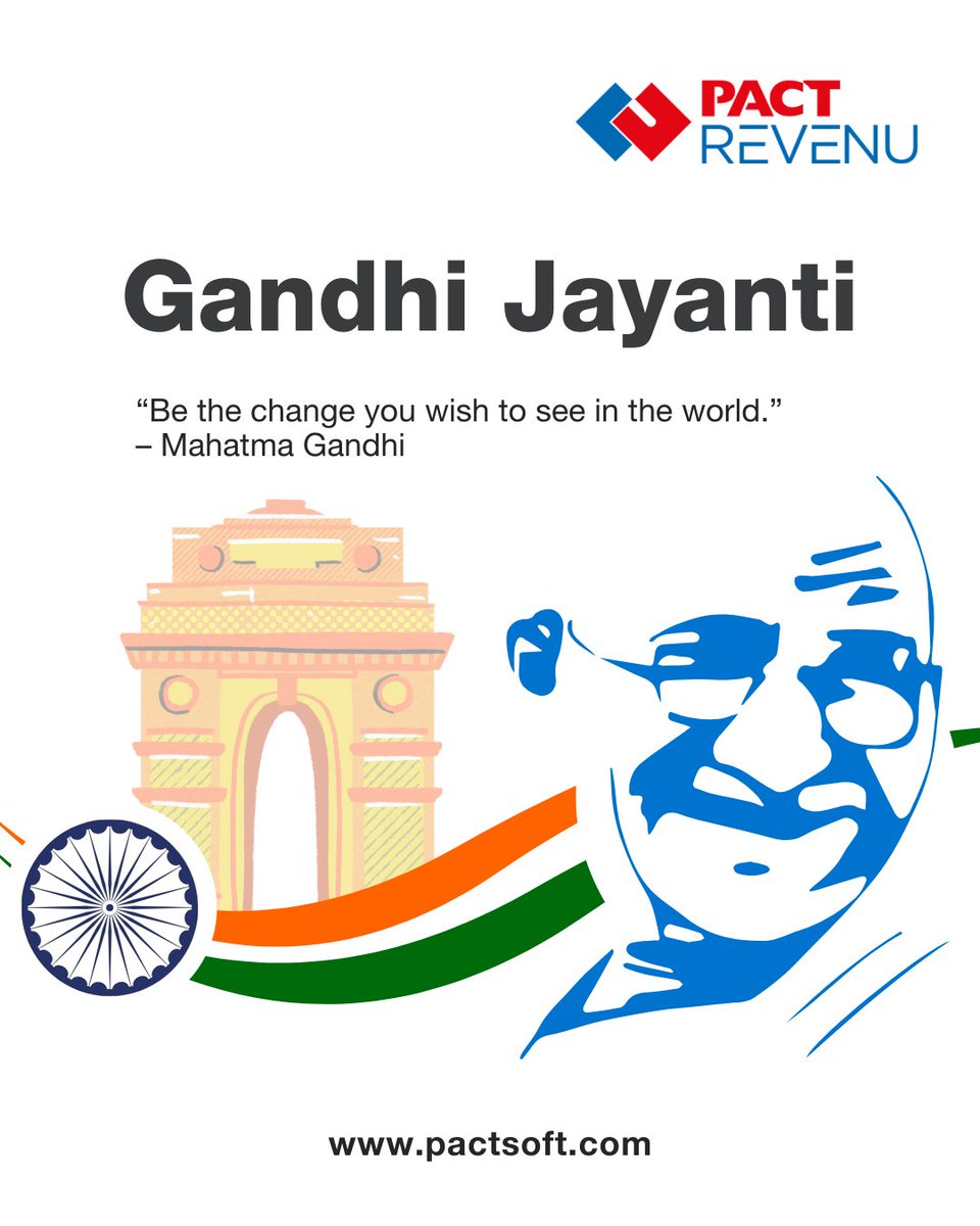 pacterpsolution's tweet image. Wishing you a peaceful Gandhi Jayanti!
On this day, we honor Mahatma Gandhi’s values of truth, non-violence, and simplicity—principles that continue to inspire progress and harmony in our world. 🌿✨
#GandhiJayanti #Peace #Inspiration