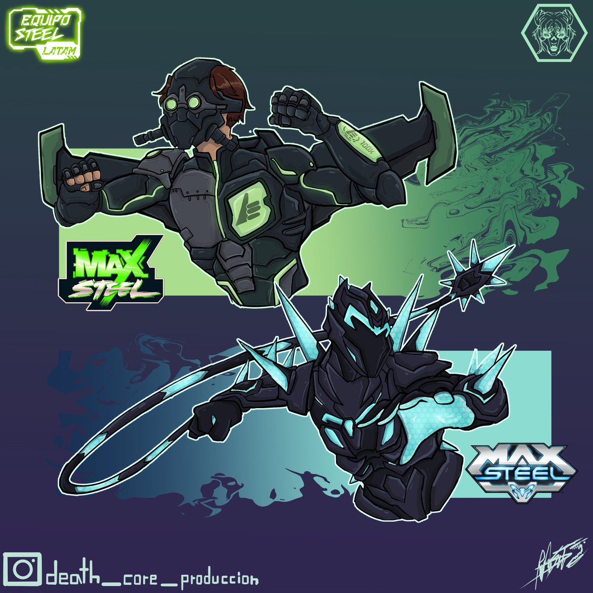 Hola rostros y corazones espero estén bien, aquí mi participación para el #STEELTOBER2025 
Day01: Dibuja a los Max Steel.