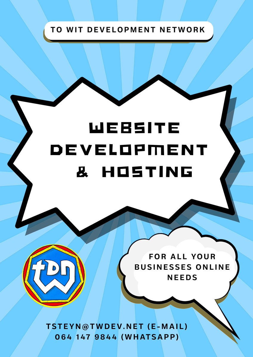 TW_DevNet's tweet image. We would love the opportunity to work with your business
Visit our website and contact us today!
twdev.net
#Website #SouthAfrican #WebDesign