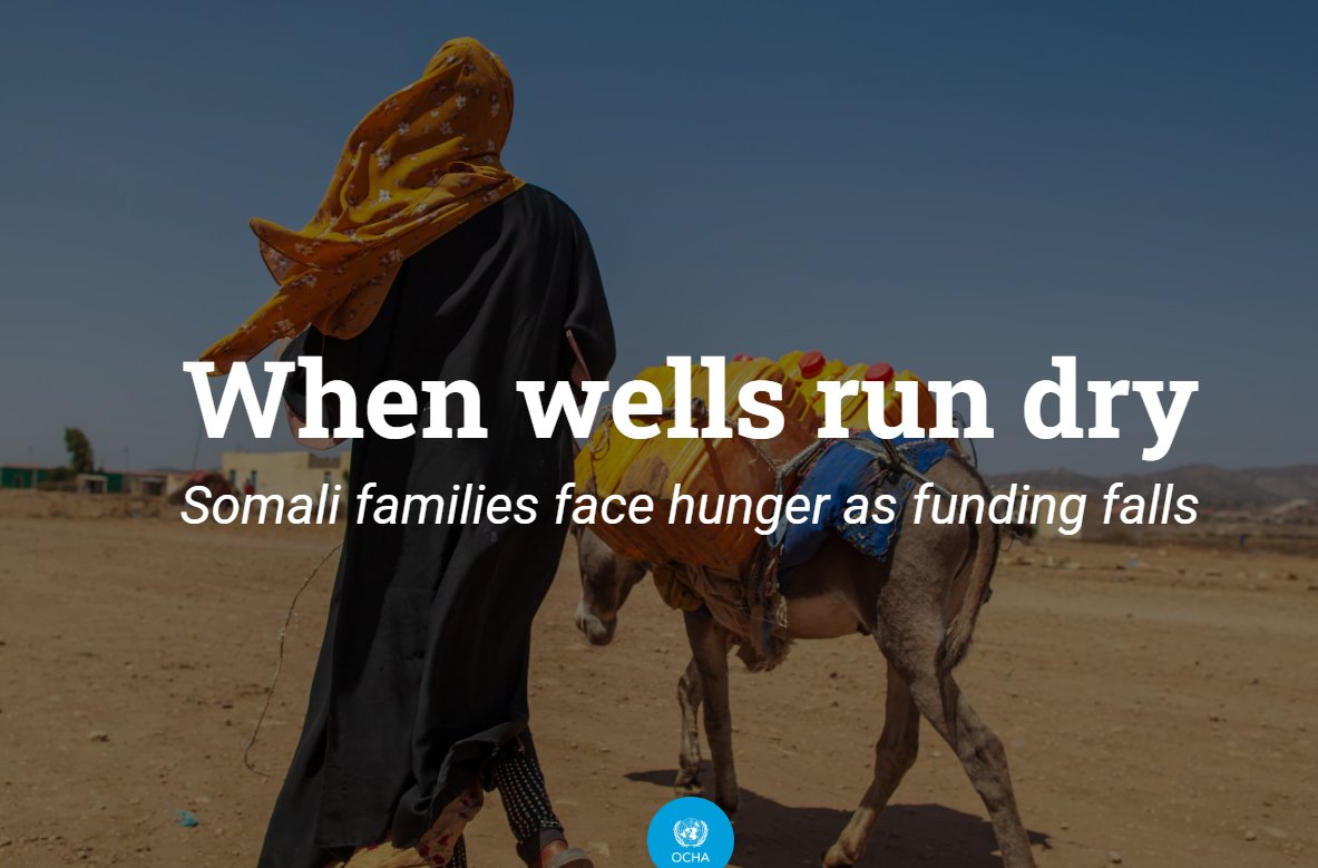 OCHASom's tweet photo. ‘When wells run dry: #Somali families face hunger as funding falls’

Drought has deepened in north &amp; east after failed rains. Many families now face worsening hunger.

#Humanitarians are struggling to meet growing needs due to global funding cuts.

More👇🏿
https://t.co/zbYnEXgbdD https://t.co/fta38TKaU9