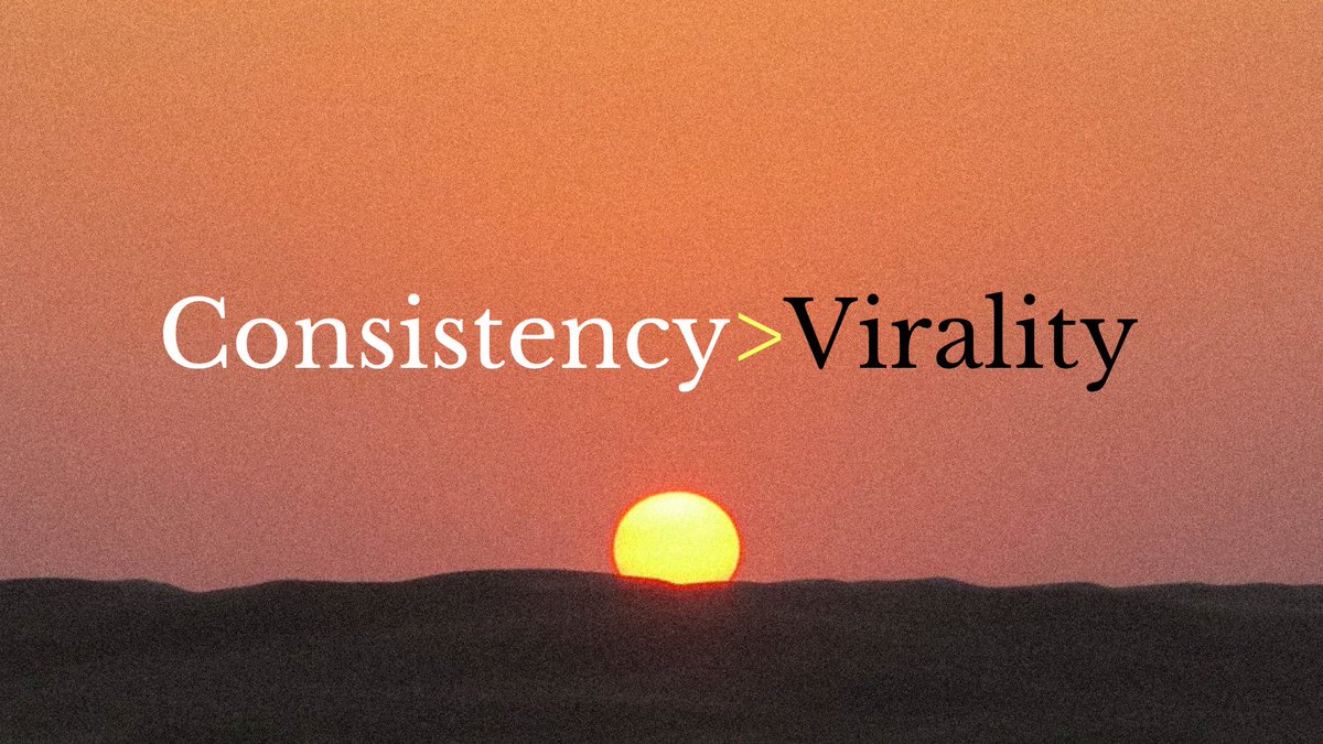 Marketing hack:
Consistency > Virality. 🚀

Show up daily. Build trust. Growth follows.

#Marketing #Branding #DigitalGrowth #Consistency