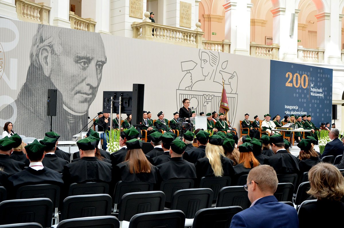 Rok akademicki 2025/2026 w <a href="/PW_edu/">Politechnika Warszawska</a> #200latPW 🎉 otworzył wykład inauguracyjny pt. „Stanisław Staszic. O potrzebie elit”, który wygłosiła prof. D. Mirowska-Guzel z Warszawskiego Uniwersytetu Medycznego, Prezes Towarzystwa Naukowego Warszawskiego ➡️ pw.edu.pl/aktualnosci/ur…