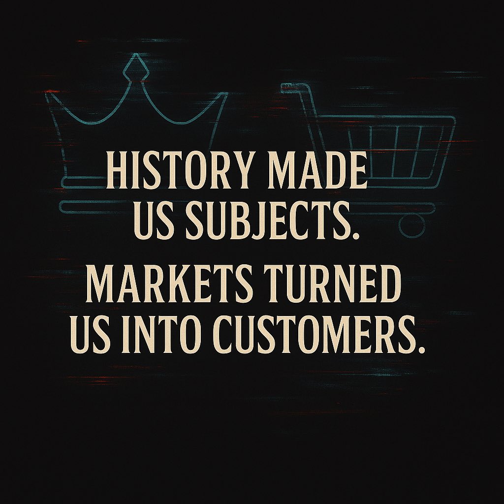 gga_thebook's tweet photo. History made us subjects.
Markets turned us into customers.
Algorithms reduced us to commodities.

The rebellion is to reclaim our place —
as citizens of the future.

#GodsGhostsAlgorithms #DataRebellion #Arattai #MadeInIndia https://t.co/uemvFBSQjJ